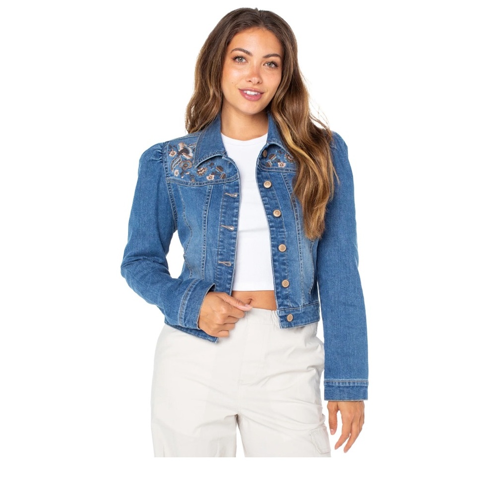 Celebrity Pink Embroidered Denim Jacket